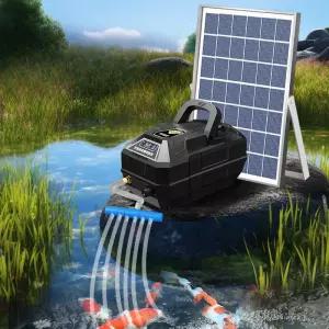 태양광 10W 기포기 버블 10-20m에 수영장 원터 (양어장 산소발생기 적합) 순한