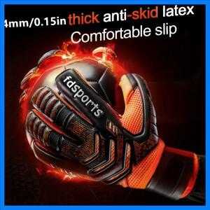 어린이 남자 전문 축구 골키퍼 장갑 손가락 보호와 4mm 라텍스 성인 수호자