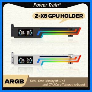 파워 트레인 Z-X6 ARGB 5V 3PIN 그래픽 카드 브래킷 높이 조절 가능 AURA SYNC 컴퓨터 VGA GPU Holde
