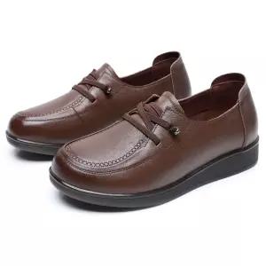 스파이더맨 여사친 캐주얼 빅사이즈 봄가을 플랫 구두 리얼가죽 엄마신발 가죽 플랫워커 통굽 슈즈 OPH3