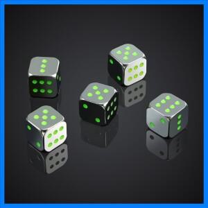 고품질 금속 소재 빛나는 게임 주사위 새로운 창조적 축제 파티 # 16개의 재미있는 부티크 주사위