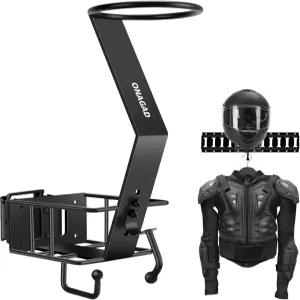 장갑 트레이가 있는 E 트랙 모터사이클 헬멧 랙 더트 바이크 자전거 홀더 디스플레이 행거 보관 정리대