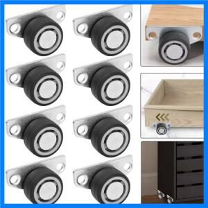 측면 장착 롤러 방향 트랙 풀리 무소음 TPE 고무 바퀴 범용 가구 캐스터 서랍 캐비닛 간편
