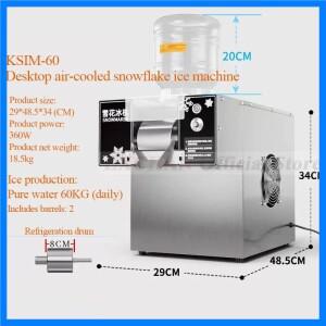 HomeWise 눈송이 빙수 얼음 기계 면도기 메이커, 스무디 분쇄기 활동 링크, 60kg/24H