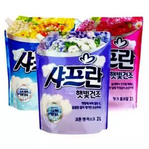 햇빛건조 섬유유연제 샤프란 리필 세제 햇빛건조 관리 세탁 2L 향기