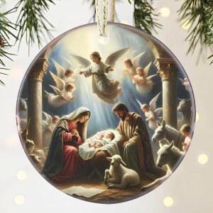 성탄절 기독교 장식 - 크리스마스 트리 장식을 위한 종교적 선물 아이디어