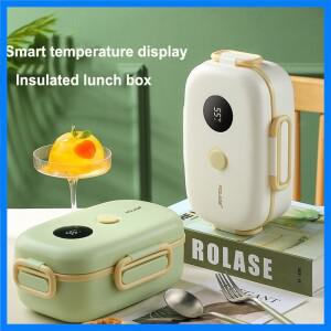 새로운 스마트 LCD 온도 디지털 디스플레이 절연 도시락 상자 야외 여행에 적합한 휴대용 전기