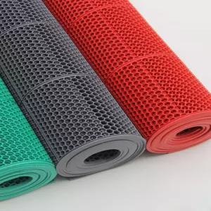 바닥 고무시트 산업용 롤매트 출입구 격자롤 벌집 PVC