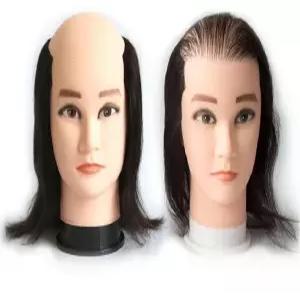 남성 염색 마네킹 미용 펌 거치대 가발 헤어 연습 대머리 두상 스타일링