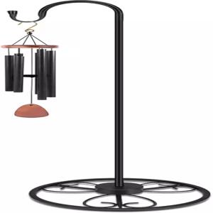 EGOMIRON 63인치 헤비 듀티 양치기 후크 실내용 윈드 차임 스탠드 새 모이통용 조절 가능한 매달린 식물