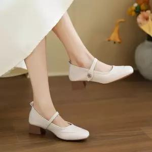 EAMT 여사친 작은구두 슈즈 스트랩힐 접이식 논슬립 플랫 펌프스 YJ5