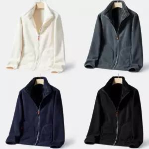 올인원 플리스 양면 점퍼 양털 방한 자켓 후리스 집업 아우터