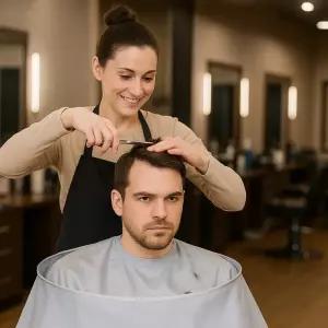 커트보 미용실 이발보 이발가운 헤어가운 가정용