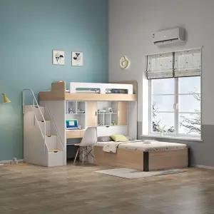 2층침대 청소년 만14세이상 풀세트 벙커 서랍장 책상 다용도 베드