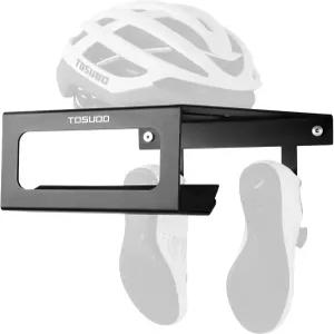 TOSUOD 헤비 듀티 자전거 벽걸이 랙 - 차고 및 실내용 15kg(33파운드) 용량 헬멧 신발 펌프용 선반 후크