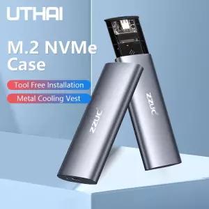 UTHAI M.6 하드 디스크 박스 3.1 듀얼 프로토콜 NVME/NGFF SATA SSD Type-C 도구 무료 M.2 케이스 내장