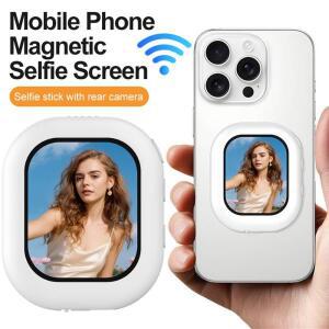 자석 셀카 모니터 스크린 미니 무선 휴대폰 후면 카메라 브이로그 라이브스트림 비디오 녹화 프로젝터