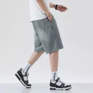 남친 팬츠 데님 캐주얼 청반바지 별무늬 내마모성 반바지 스킨 소프트 통기성 슬림핏 얇은 원픽1