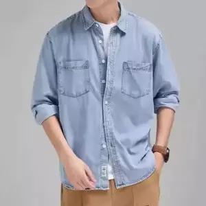 청 남사친 봄 솔리드 남방 슬림핏 커플 셔츠 원픽1