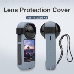 Insta360 X3 실리콘 보호 케이스, 렌즈 프로텍터 캡 가드, 미니 보관 가방, 분실 방지 로프 끈, 비 액세서