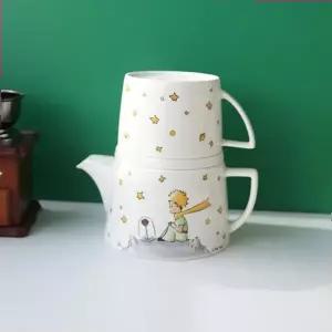 찻잔 어린왕자 도자기 티포원 뚜껑 티포트 머그컵 1P 세트