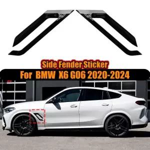 호환  자동차 사이드 펜더 스티커 Shark Gill 공기 흐름 윙 벤트 트림 X6 G06 2020 2021 2022 2023 2024 자