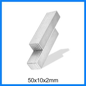 50x10x2mm 강력한 자석 블록 직사각형 가정용 냉장고, 사무실 DIY