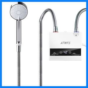 ATWFS 인스턴트 온수기 220V 4600W 욕실 샤워 및 가정용 주방 난방을위한 휴대용 전기 히터