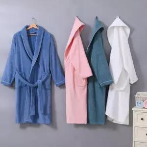 부드러운 극세사 커플 샤워 가운 목욕 타올 실내 잠옷 세트 수면 남성 여성 여행 와플