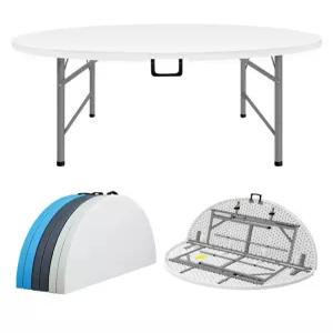 원형 테이블 접이식 간이식탁 원탁 휴대용 폴딩 우드 좌식 다용도