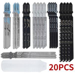 20 조각 직소 블레이드 데커 HCS 블랙 플라스틱 절단 세트 금속 모듬 샤프트 목재 지그