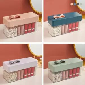 화장품 정리함 립스틱 수납 보관함 메이크업 오거나이저 수납함 브러쉬 꽂이 데스크 투명