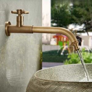 레트로 야외 수도꼭지 발코니 d pictu 차가운 원예 안뜰 냉각 정원 걸레 스플리터