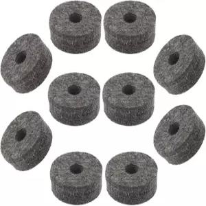 부드러운 회색 심벌 스탠드 펠트 와셔 드럼 교체용 치록 팩 10개 키트 사운드 향상 및 보호