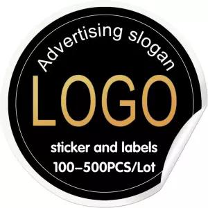 맞춤 스티커 방수 개인 원형 로고 라벨 (웨딩 생일 파티 회사 선물 포장용)