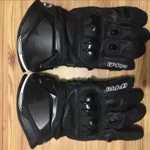 새로운 알파인 정품 가죽 GP 오토바이 긴 장갑 레이싱 운전 프로 원래 소