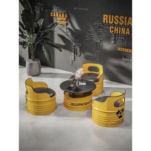 드럼통 테이블 원형 세트 휴게실 깡통 고기집테이블 드럼통테이블 업소용 철제