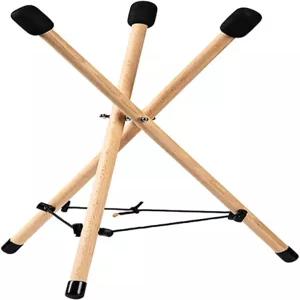 트아타파 핸드팬 드럼 스탠드 단단한 나무 혀 브래킷 조절 가능한 삼각대 구조 홀더 12~22인치 타악기용