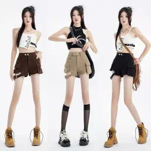 데님 가을 사계절 스판 여자청반바지 반바지 원템3