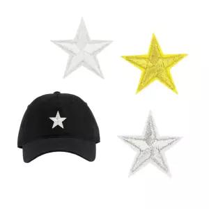 은색 금색 별모양 자수 와펜 미니 패치 luZ7+9LHe