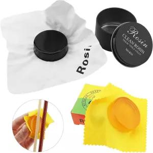 바이올린 로진 2팩 케이스 포함 내추럴 천 전문 바이올린/비올라/첼로 보우용 라이트 로우 더스트 스트링