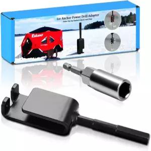 얼음 낚시 쉼터 설치를 위한 헌투리 앵커 드릴 어댑터 3/8인치 및 1/2인치 척 파워 빠르고 쉽게 텐트