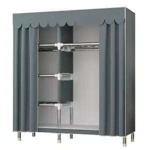 원룸옷장 행거 자취 작은방 (강화) 프레임 옷장 조립식 허파 86cm 2문