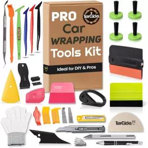 트레이클릭 비닐 랩 도구 키트 자동차 차량 도구와 펠트 스퀴지 유틸리티 나이프 자석 홀더 장갑 창문 틴트