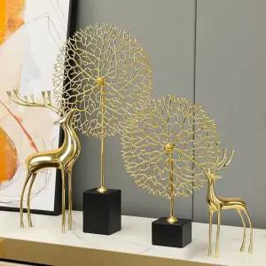 럭셔리 홈 인테리어 중세 이중링 골드 북유럽 민들레