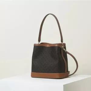 매장정품 DAKS 닥스 DCBA3E863W3 [SAINT BARNET]브라운 바넷 DD패턴 가죽배색 미디움 버킷백 1252071