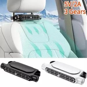 휴대용 자동차 좌석 냉각 팬 후면 등받이 전기 USB 전원 공급 장치 에어컨 인테리어 액세서리