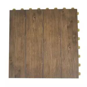 국산 바닥재 틈없는 조립매트 옹이엔틱색 18P 사각타일