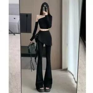 EAMT 바지 여사친 가을 탈부착 치마바지 언발란스 슬림 YJ3