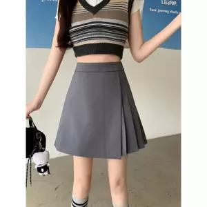 EAMT 여성 스커트 봄옷 정장 슬림핏 빅사이즈 플리츠 통통 치마바지 YJ1